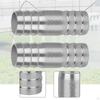 2 Pieces Barb Splicer Mender Hose Connector Barbed Straight Watertight Stainless Steel for Water