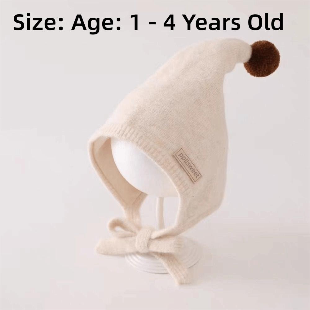 Adjustable Tie Straps Baby Winter Hat Thick Warm Pom Pom Bonnet New Toddler Bonnet  Baby Boys