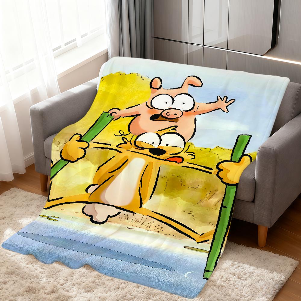 funny cute cartoon Big Bad f-Fox and Other Tales soft warm plush blanket dorm sofa living room pet hogar bed gift home Flannel