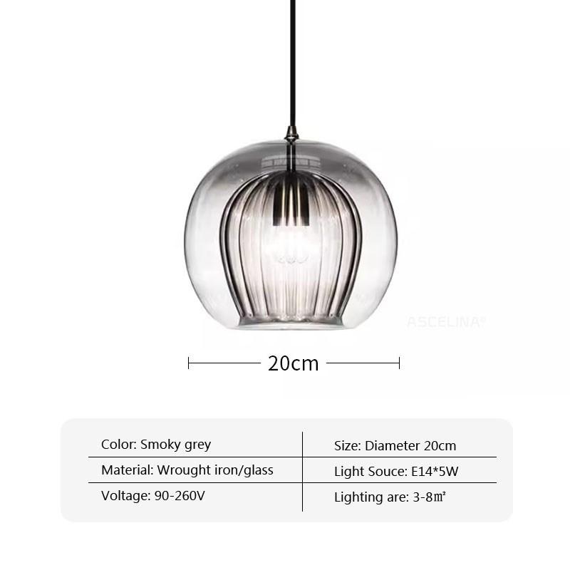 Modern Creative Glass Pendant Lights Modern Suspension Restaurant Chandelier for Living Dining Room Kitchen Bedside Hanging Lamp