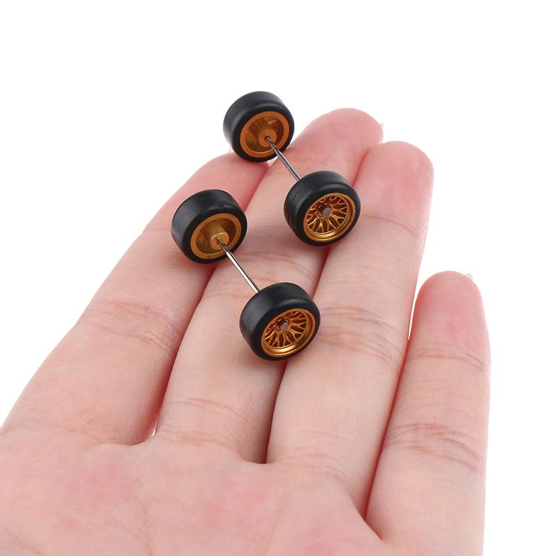 Yenilikçi Abs Temel Modifiye Parçalar Araç Oyuncak Hotwheels Tomica Mini Gt İçin 1 Set 1/64 Model Araba Lastikleri Kauçuk Lastikli