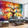 2D plane 1 piece of autumn reading tree party banner suitable for family room and seasonal party background