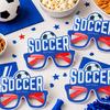 Football Glasses, Soccer Themed Decorative Glasses, Lightweight Paper Frame Party Props, for Fan Gatherings And Team Building
