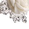 6Pcs Attractive Rose Napkin Fine Workmanship Buttons Beautifully Decorative White Bloom Flower Rose Serviette Towel