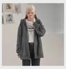 Women’s Loose Fit Hooded Cardigan - Early Autumn Zipper Sweater, Trendy Korean Style for Students.