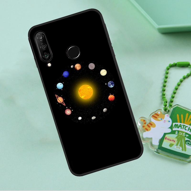 Space Planets Solar System For Huawei Nova Y90 Y70 Y60 Y61 Y91 Y72 9 10 SE 12i 12s 11i 5T P60 Pro P20 P30 P40 Lite Case