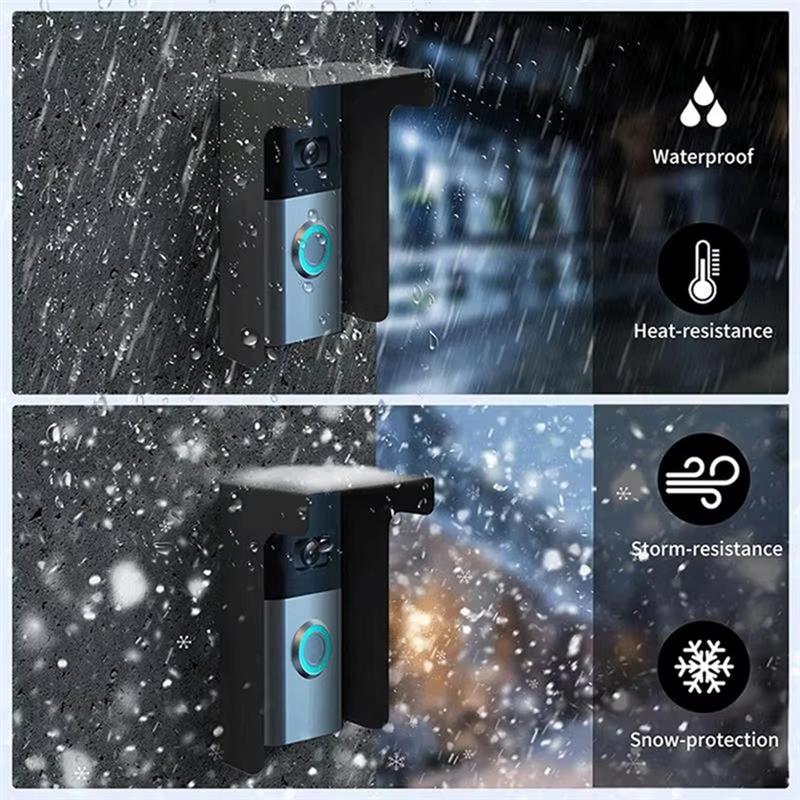 CYCLI-Waterproof Anti-Glare Rain Cover Windproof Door Bell Cover Doorbell Weather-Blocking Cover чёрный