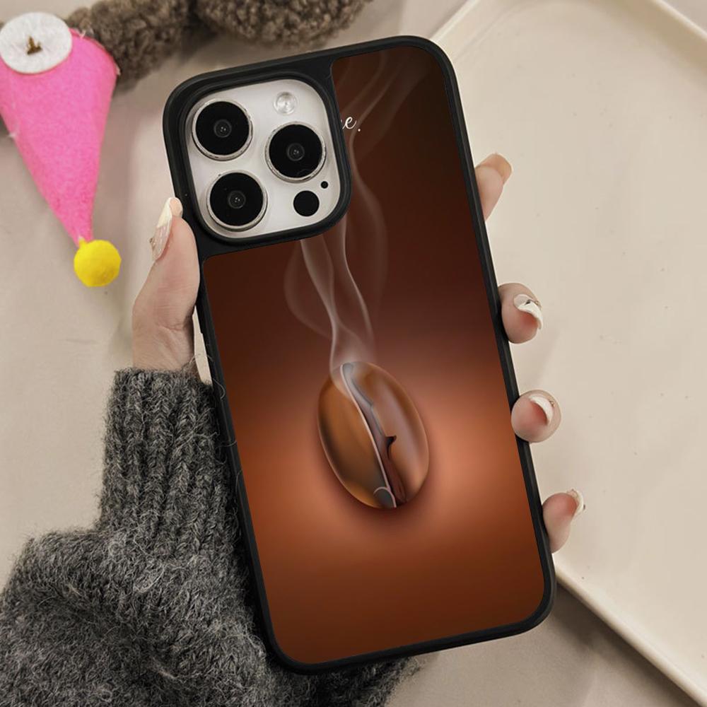 Coffee Beans Matte Surface  Mobile Phone Case for iPhone 17 16 15 14 13 12 11 Air Pro Max Plus Colorful Cover