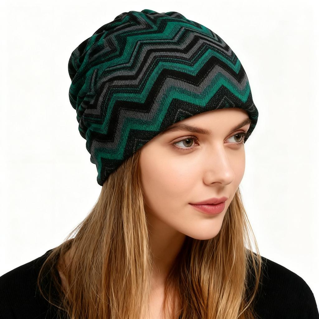 Autumn and winter couple hat Unisexs diamond pattern woUnisexs pile hat cover head hat scarf dualuse
