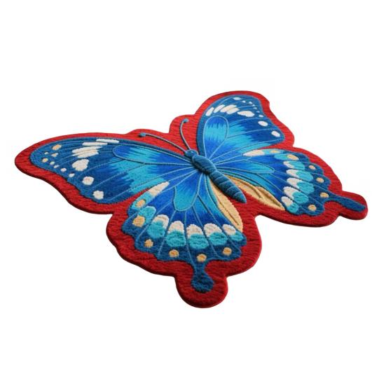 

Коврик для пола Бабочка Впитывающий Коврик для ванной Нескользящий Декоративный Коврик Бабочка для Душа 40x40cm синий