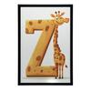 Żyrafa Z Literką Z - Plakat Dla Dzieci Żyrafa Z Literką Z - Plakat Dla Dzieci, 70X100 Cm, Rama Drewniana Jasny Dąb, Papier Matowy 230 Gsm