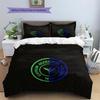 Caykur Rizespor Pattern Bedding Quilt Set  Home Decoration  Gift (1 * Duvet Cover + 2 * Pillowcase  Without Core)