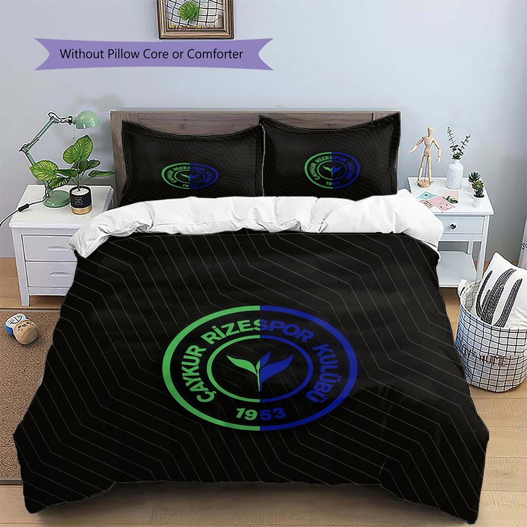 Caykur Rizespor Pattern Bedding Quilt Set Home Decoration Gift (1 * Duvet Cover + 2 * Pillowcase Without Core)