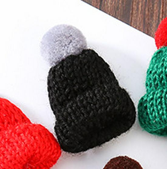 Korean Handmade Woolen Christmas Hat Brooch - Cute Pin Accessory for Women and Children