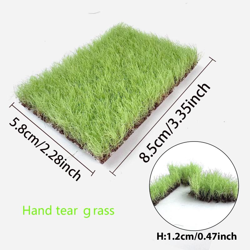 1,2 cm Simulationsrasen Rasenmodell Grasbüschel Pflanze Vegetation Plattform Dekor DIY Sandtisch/Eisenbahn/Gartenszenerie 1 Box