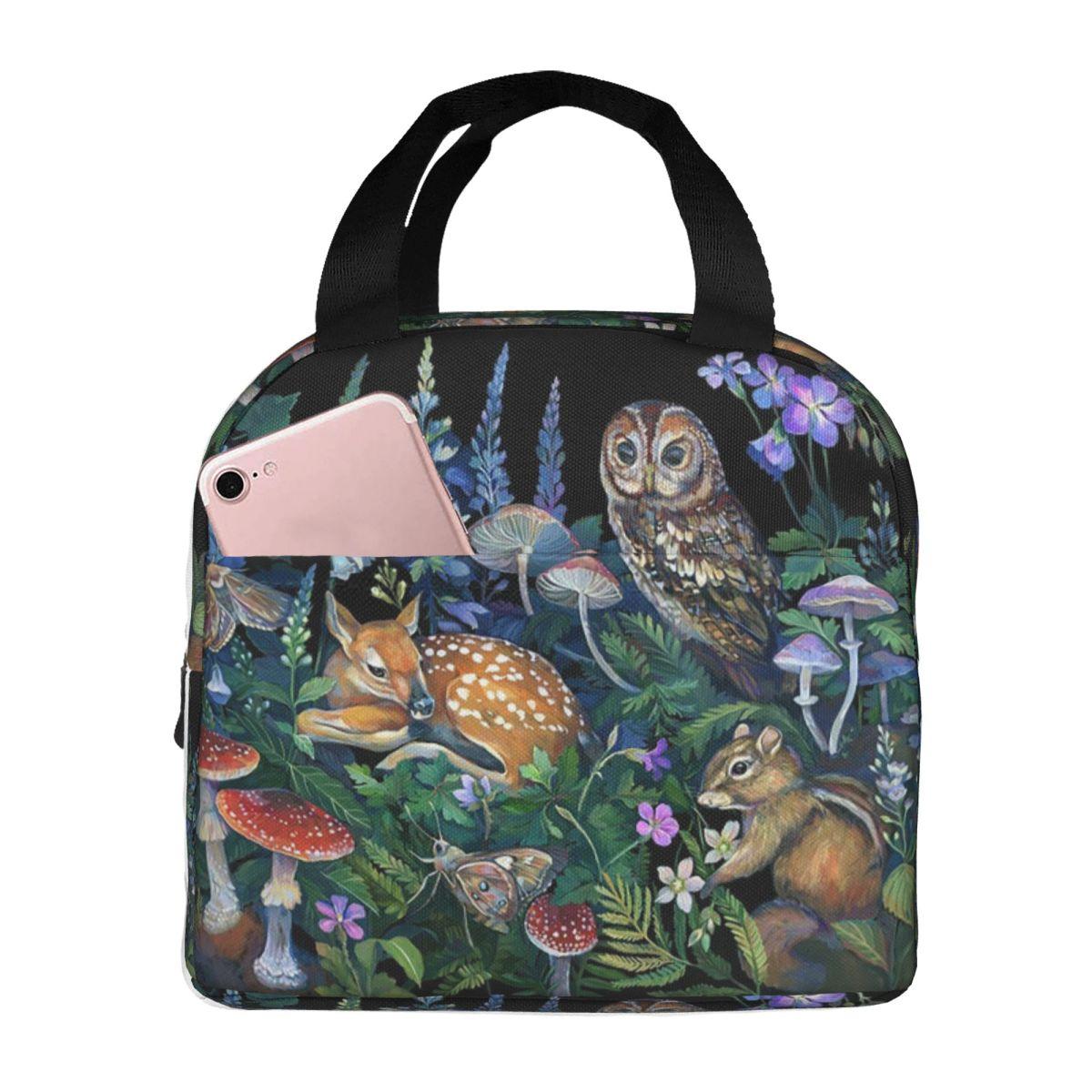 Enchanted Forest Insulated Lunch Bag for Women Children Portable Food Boxes Thermal Lunch Box Tote One Size