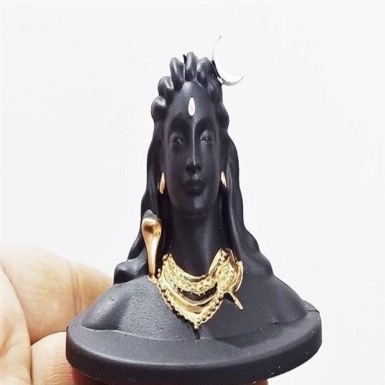 

@ Indian Traditional Black Color Adiyogi Shiva Idol For Car Dashboard