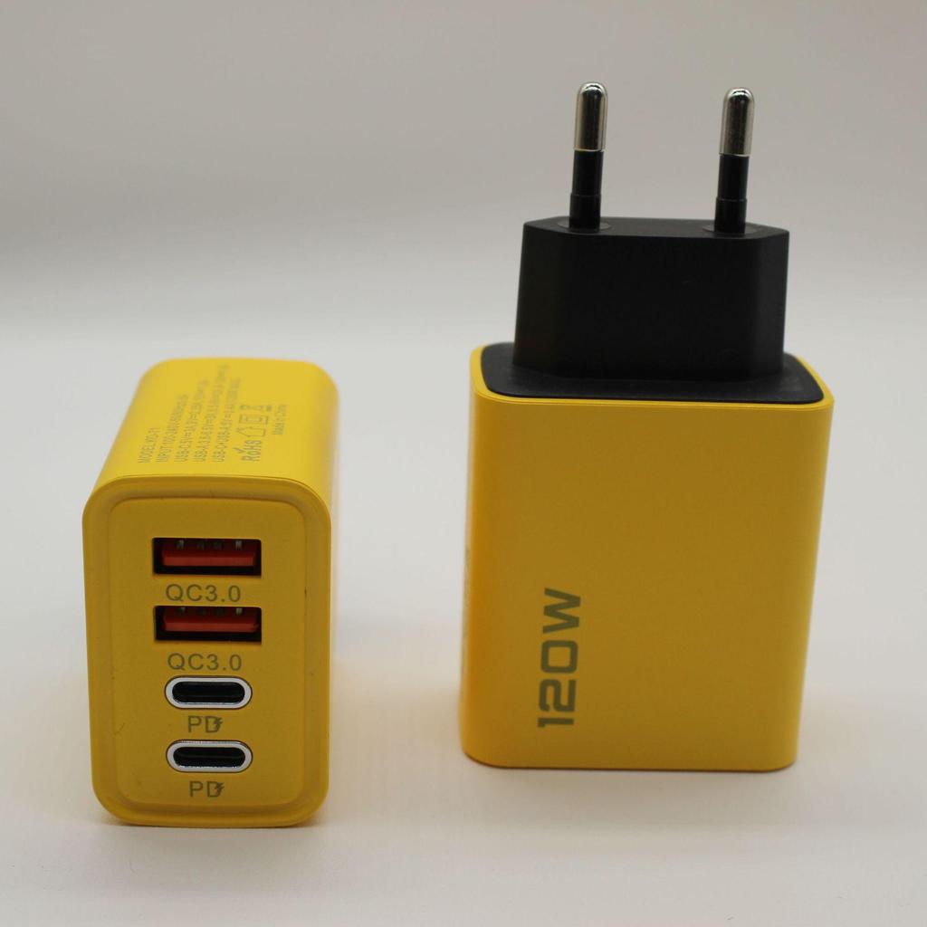 65W Fast Charging Charger 2PD + 4USB Multi-port for Huawei & Apple, EU/US/UK Standards