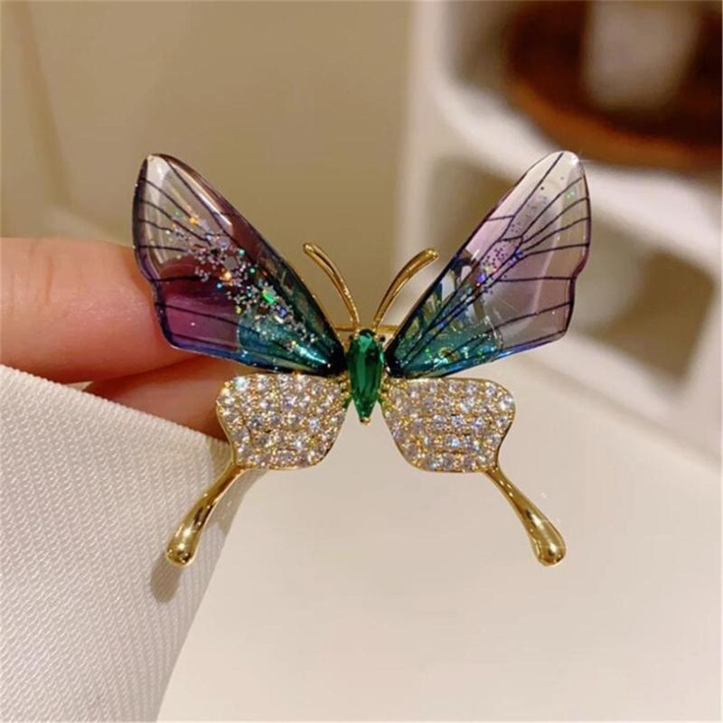 Spilla Spilla Uccello Strass Delicato per Donne Ragazze Zircone Api Farfalla Animali Distintivi Abbigliamento Gioielli da Banchetto
