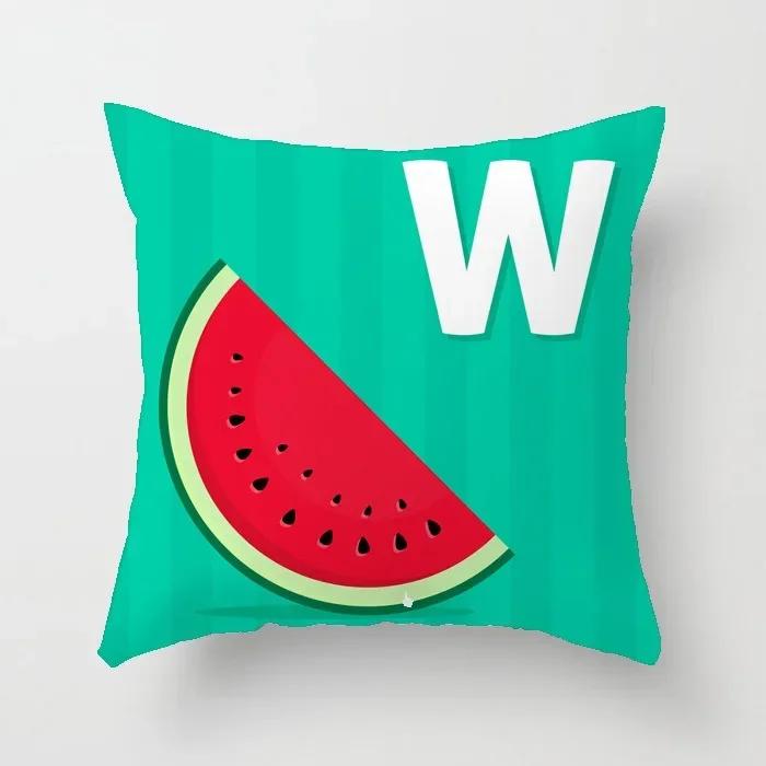 Luxury Home Decor Office Seat Cushion Cover Creative Cartoon Watermelon Banana Print Fashion Pillow Cover