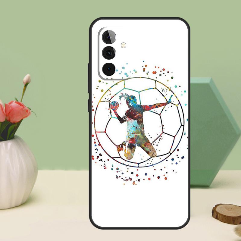 Handball Sport For Samsung Galaxy A26 A54 A34 A14 A52 A32 A12 A13 A33 A53 A15 A16 A36 A56 A06 A35 A55 Case