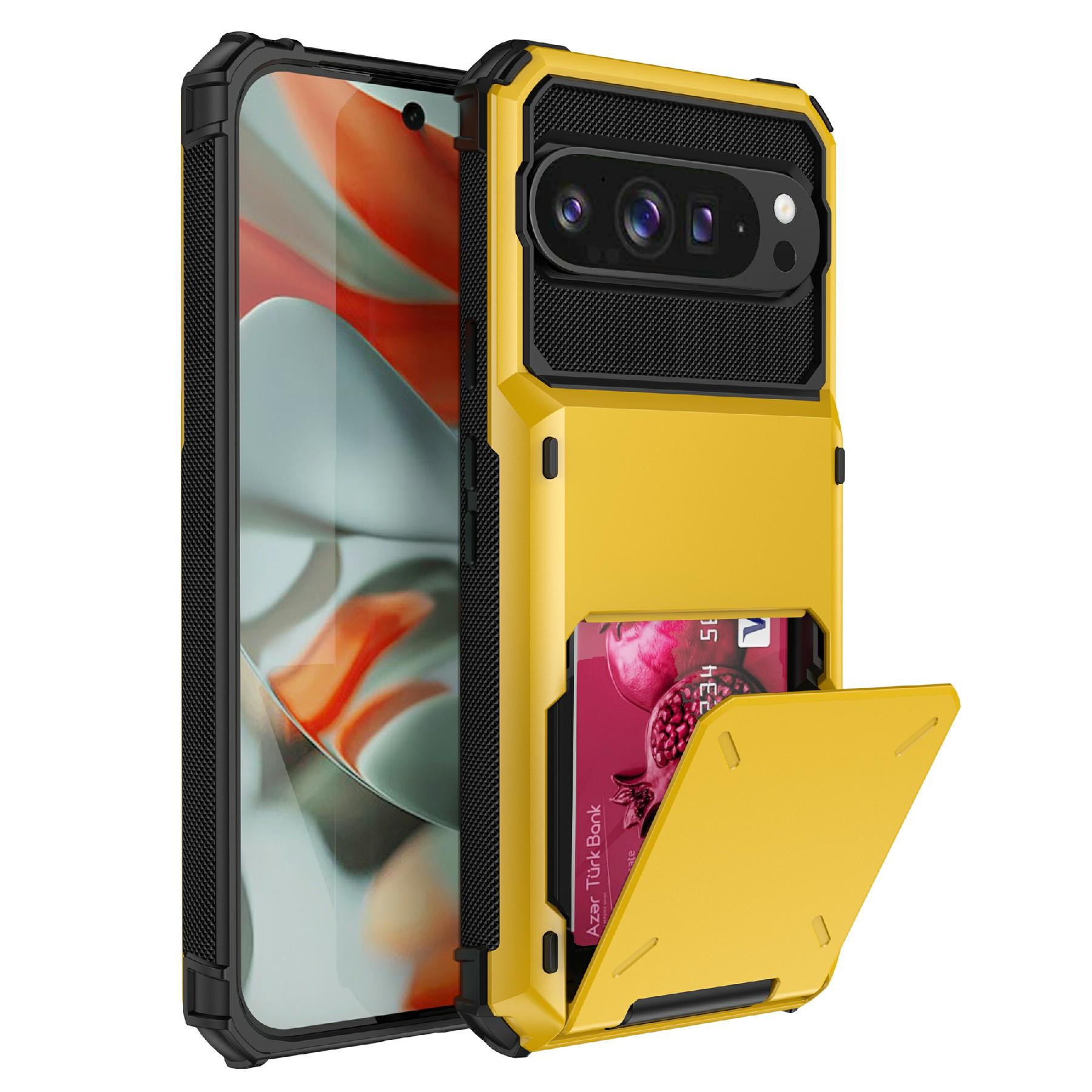 

For Google Pixel 10 Pro/Pixel 10 Case PC + TPU Dual Layer Back Phone Cover with Card Holder