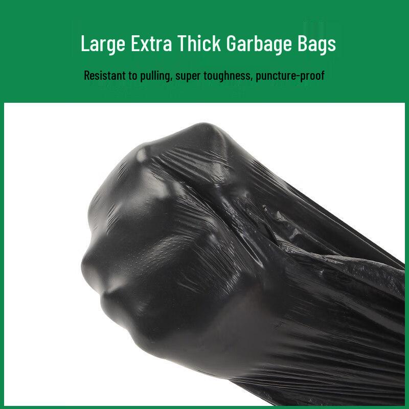 Kuanxuan Commercial Heavy-Duty Black Flat-Top Trash Bags