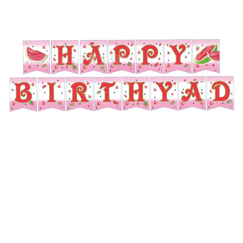 Pink Watermelon Birthday Disposable Tableware Fruit Watermelon Plates Napkins Cups Tablecloth Girls Happy Birthday Party Decor