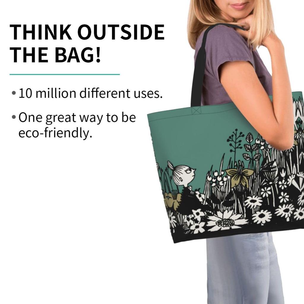 Moomin Little My Eco Large Capacity Tote Shopping Portable Storage Bag for or 50cm Wide x 40cm High x 15cm [MINIER] Bag, Women's Bag, Lightweight,