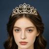 Elegant European Rhinestone Bridal Crown and Headdress for Weddings and Parties