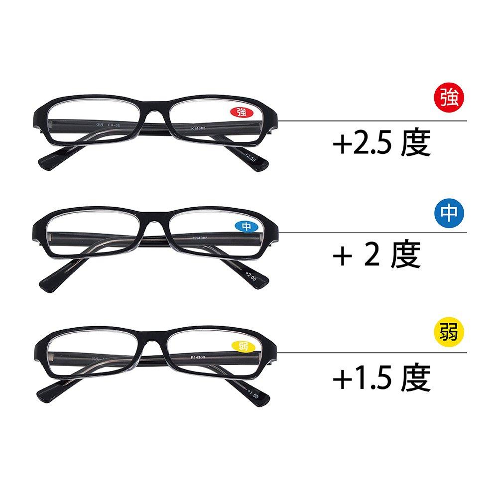 Carl Office Equipment (CARL) Antibacterial Reading Glasses, +1.5 (Weak), Single Unit, Black, FR-08-15N
