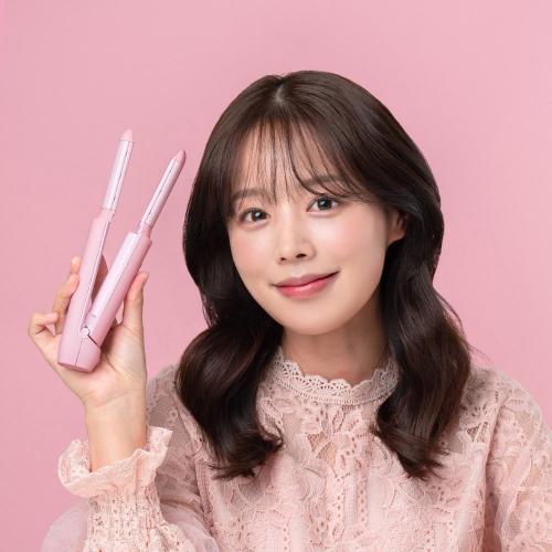 [Babyliss] Mini Portable Cordless USB-C 2-Way Hair Styler - Pink Blossom (BCD1030PIK)