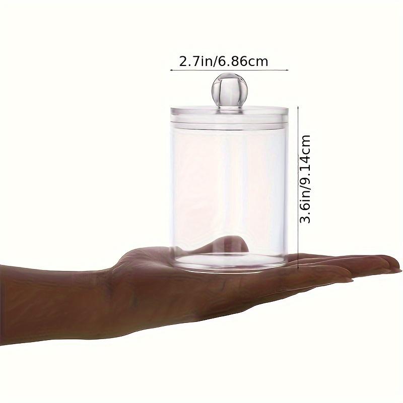 2pcs Transparent Plastic Medicine Can Set, Makeup Storage Box Cotton Balls, Cotton Swabs, Cotton Pads Storage