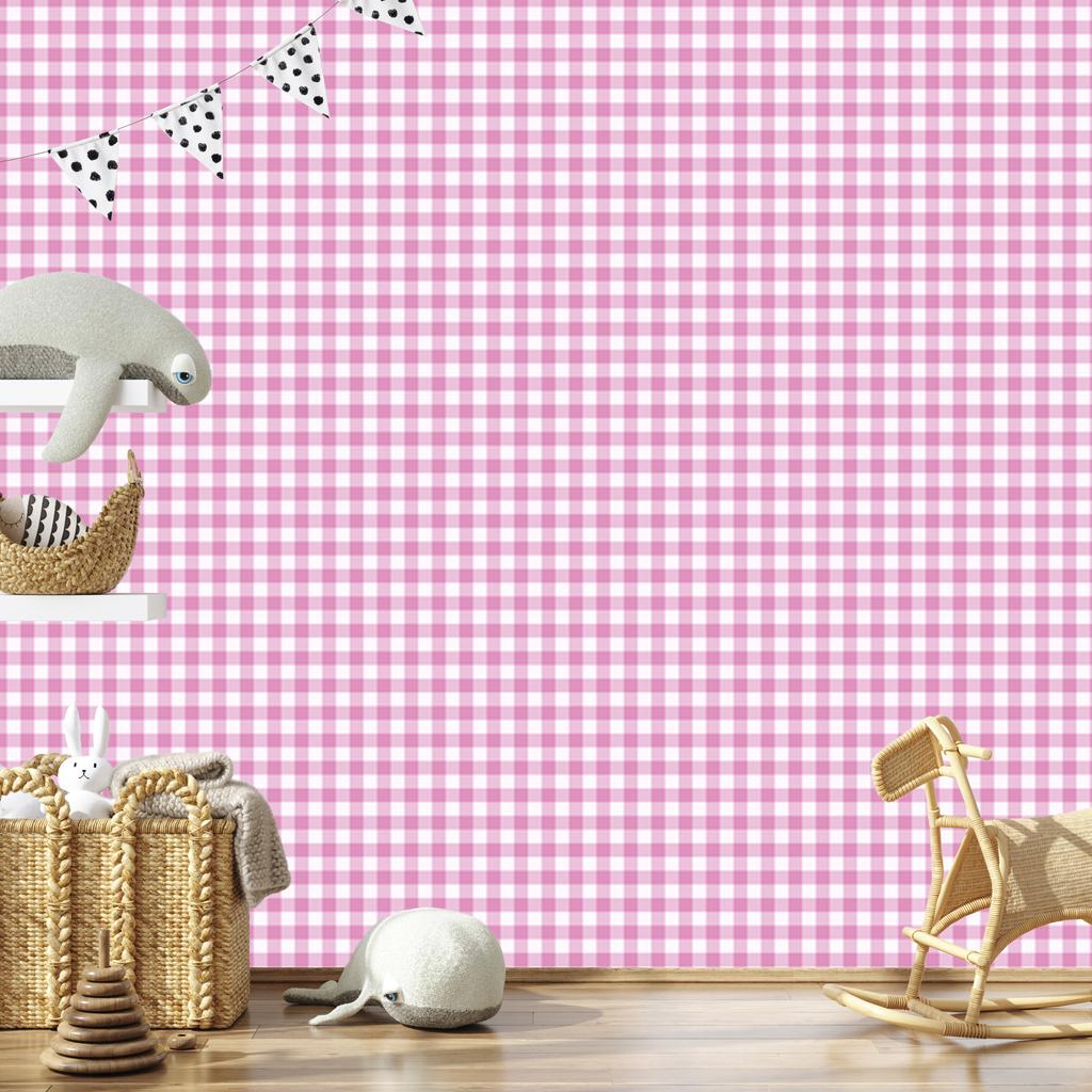 Wallpaper Fabric pattern powder pink, top powder pink 50x1000