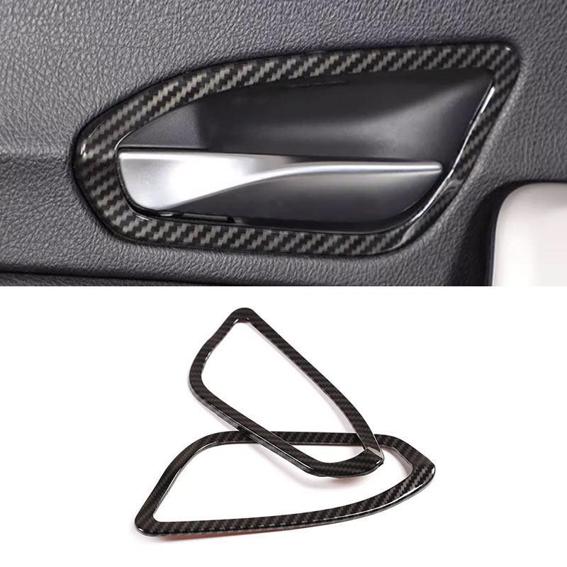 Carbon Fiber Texture For BMW 1 2 Series F20 F21 F22 F23 12-18 Car Interior Decoration Sticker Car Accessories Handle Frame Trim