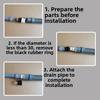 Connector 25mm/30mm Washing Machine Drain Pipe Connector Extension Pipe Water Outlet Pipe Extended Head Secure Connection Tools
