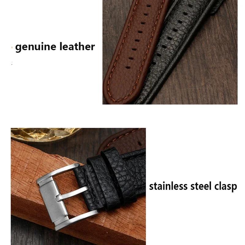 22mm Echtes Leder Uhrenarmband Für Fossil CH2592 CH2564 CH2565 CH2891CH3051 Armband Herren-Armband mit Nieten-Stil