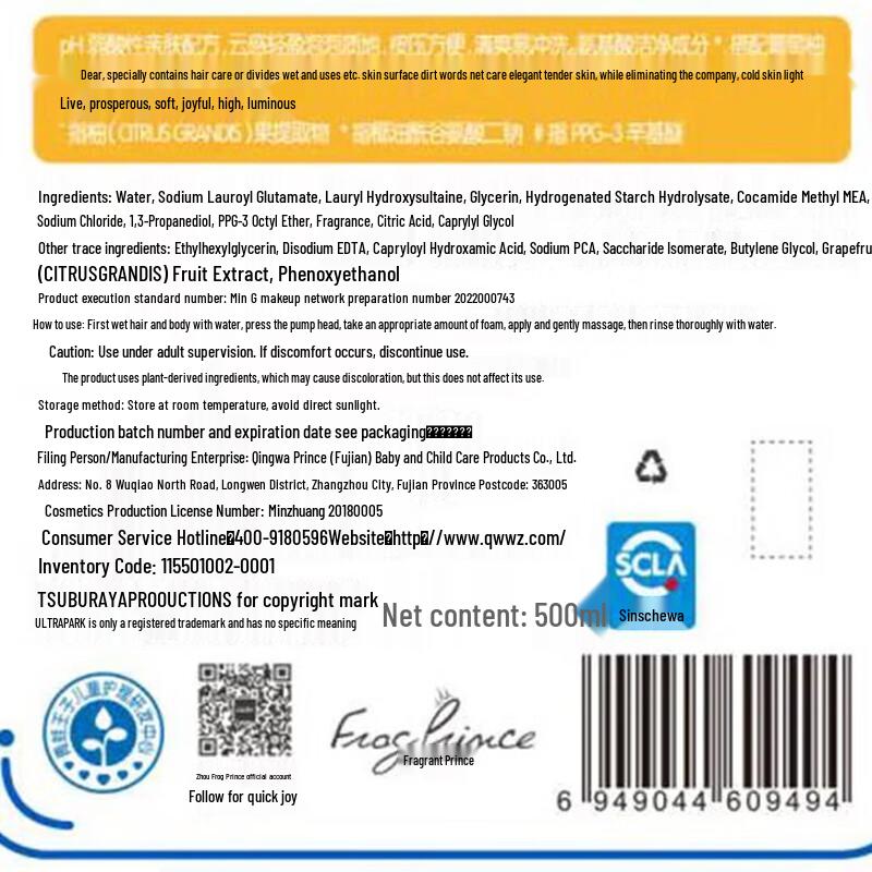 Frog Prince 2-in-1 Kids Foam Shampoo & Body Wash