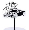 Happy Birthday Acrylic Cake Topper Car