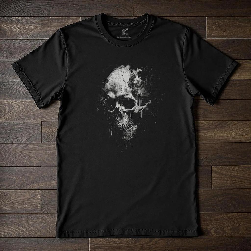 Meunisexto Mori Skull T Shirt Dark Gothic Horror Grunge Art Macabre Alternative Clothing Vintage Slightly Streetwear Unisex