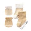 4 Pairs/Set Baby Gloves Socks Bundle 0-3 Months Anti Scratch Soft Mittens Newborn Set Elastic Stockings for Baby Gift