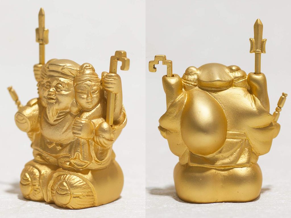 prayer Daikokuten gold statue Seven Lucky Gods ornament Takaoka copperware Daikokuten Kodaiji Entoku-in Eye-opening completedToyotomi Hideyoshi's