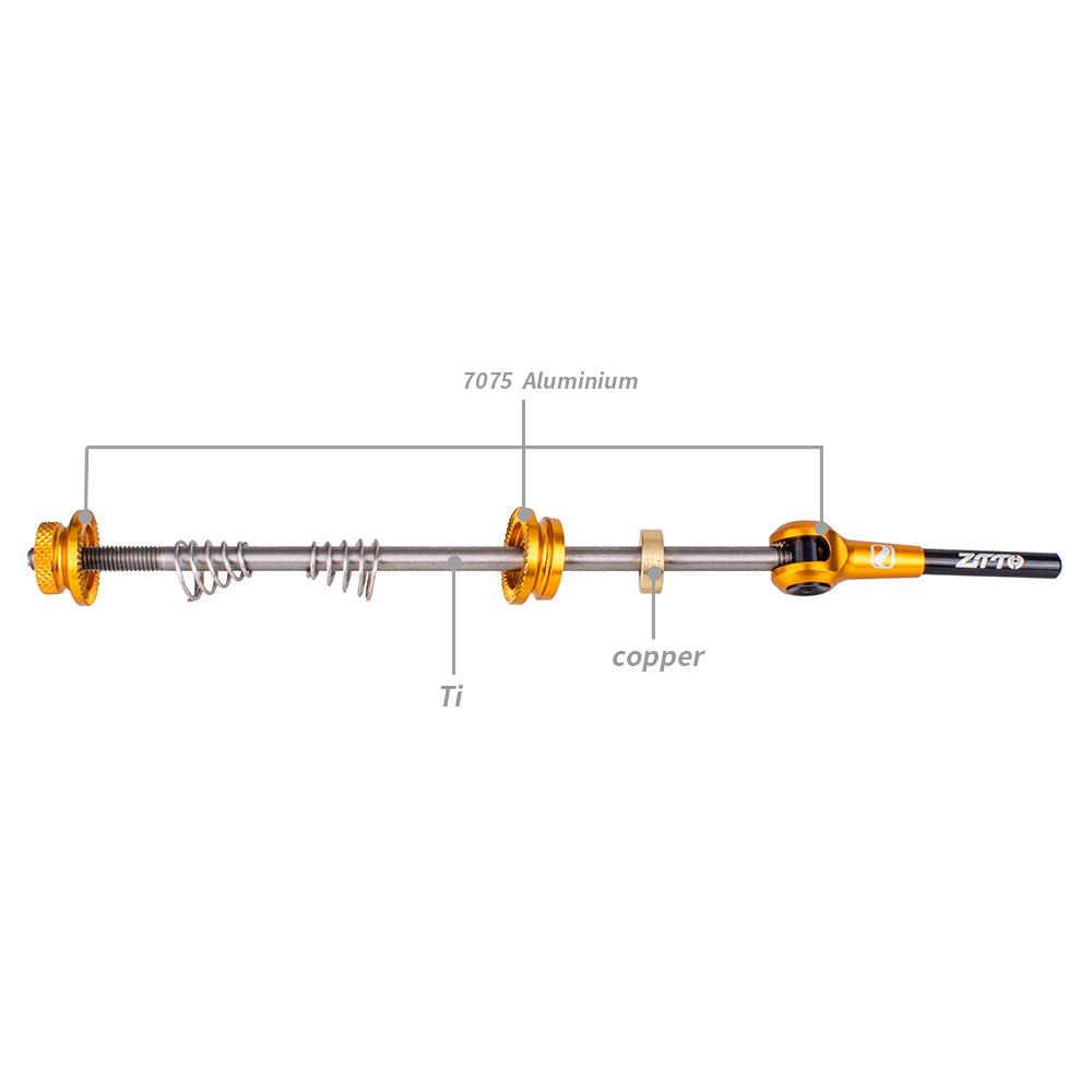 Buje de Bicicleta de Montaña con Eje de Titanio de Liberación Rápida con Cierres Rápidos Delanteros/Traseros