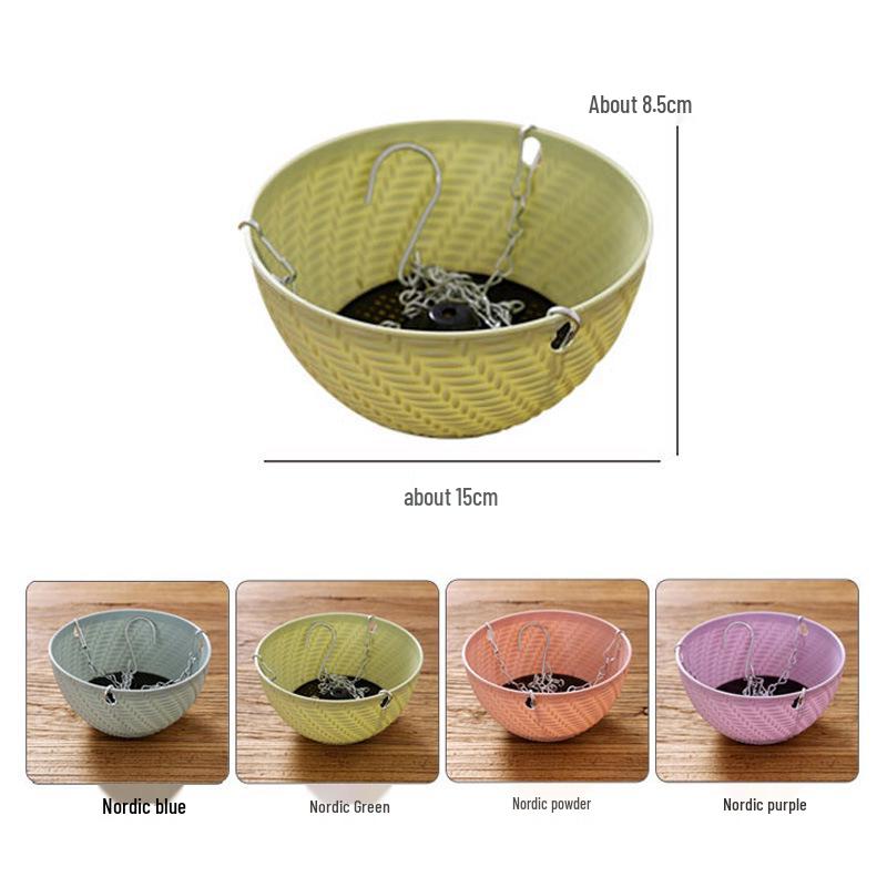 Creative Hanging Basket for Succulents & Spider Plants - Plastic Decorative Flower Pot