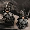 Unique Outdoor Witchy Gnome Halloween Gothic Resin Figurine, Dark Faceless Wizard Doll for Decorative Garden Figurine Desk Shelf, Spooky Home
