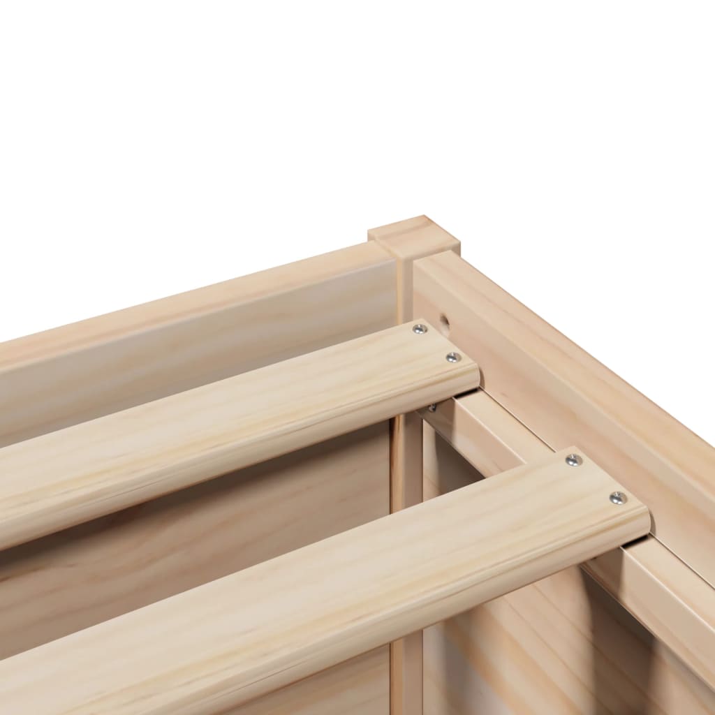 Solid Wood Bed with Headboard 75 x 190 cm Pine