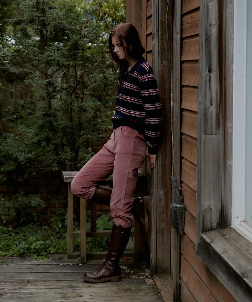 Seutyudioaenpaleukeu Corduroy Banding Pants_Pink