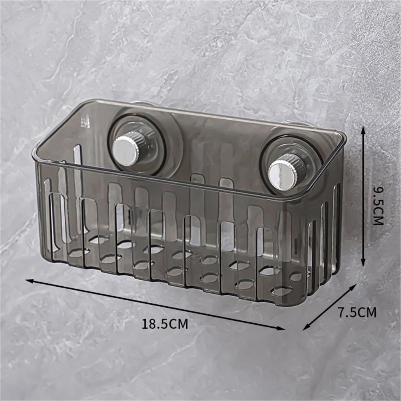 Plastic Sink Edge Storage Rack Featuring Strong Suction Cups for Efficient Dishcloth Drying and Countertop Organization