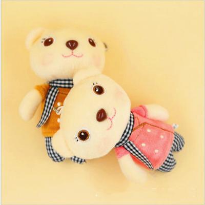 13CM Cartoon Scarf Bear Plush Toys  Rabbit Stuffed Toy Keychain Pendant Bag Pendant Christmas Gift For Girl Or Boys