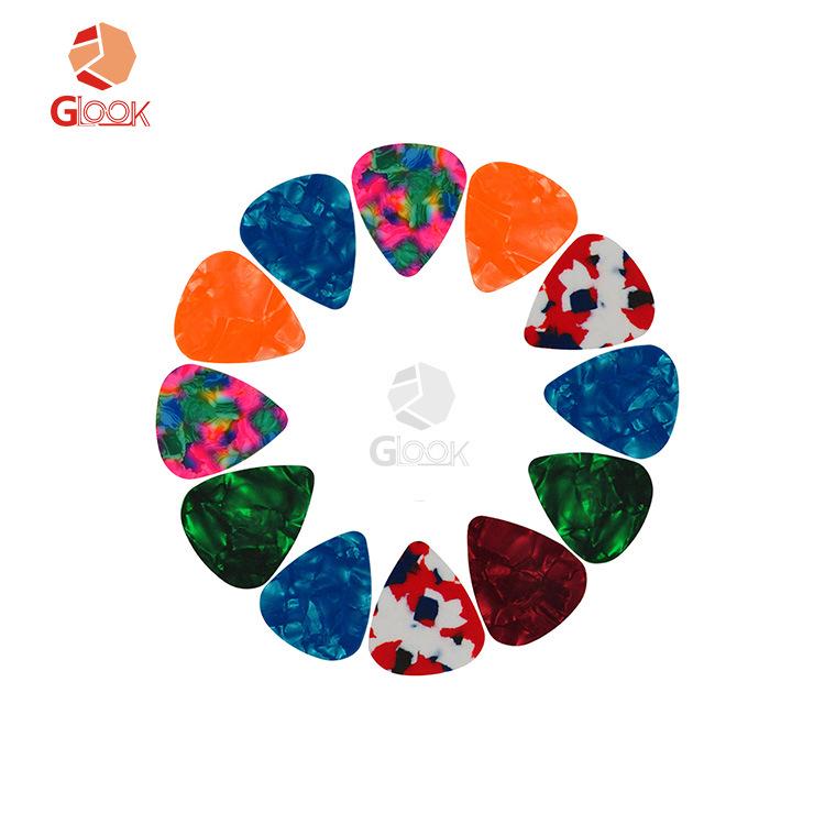 Colorful Celluloid Guitar Picks for Acoustic & Electric Guitars - Various Thicknesses for Strumming & Arpeggio